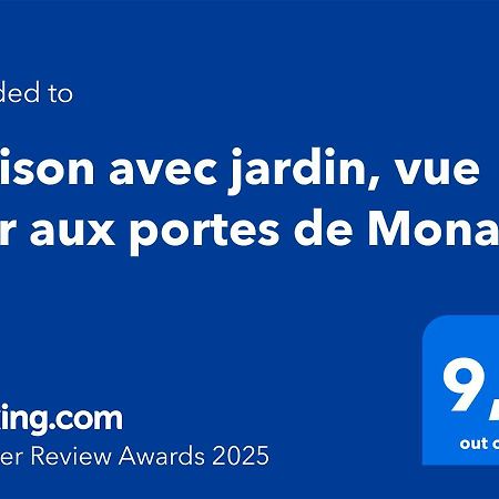 Maison Avec Jardin, Vue Mer Aux Portes De Monaco 博索莱伊 外观 照片