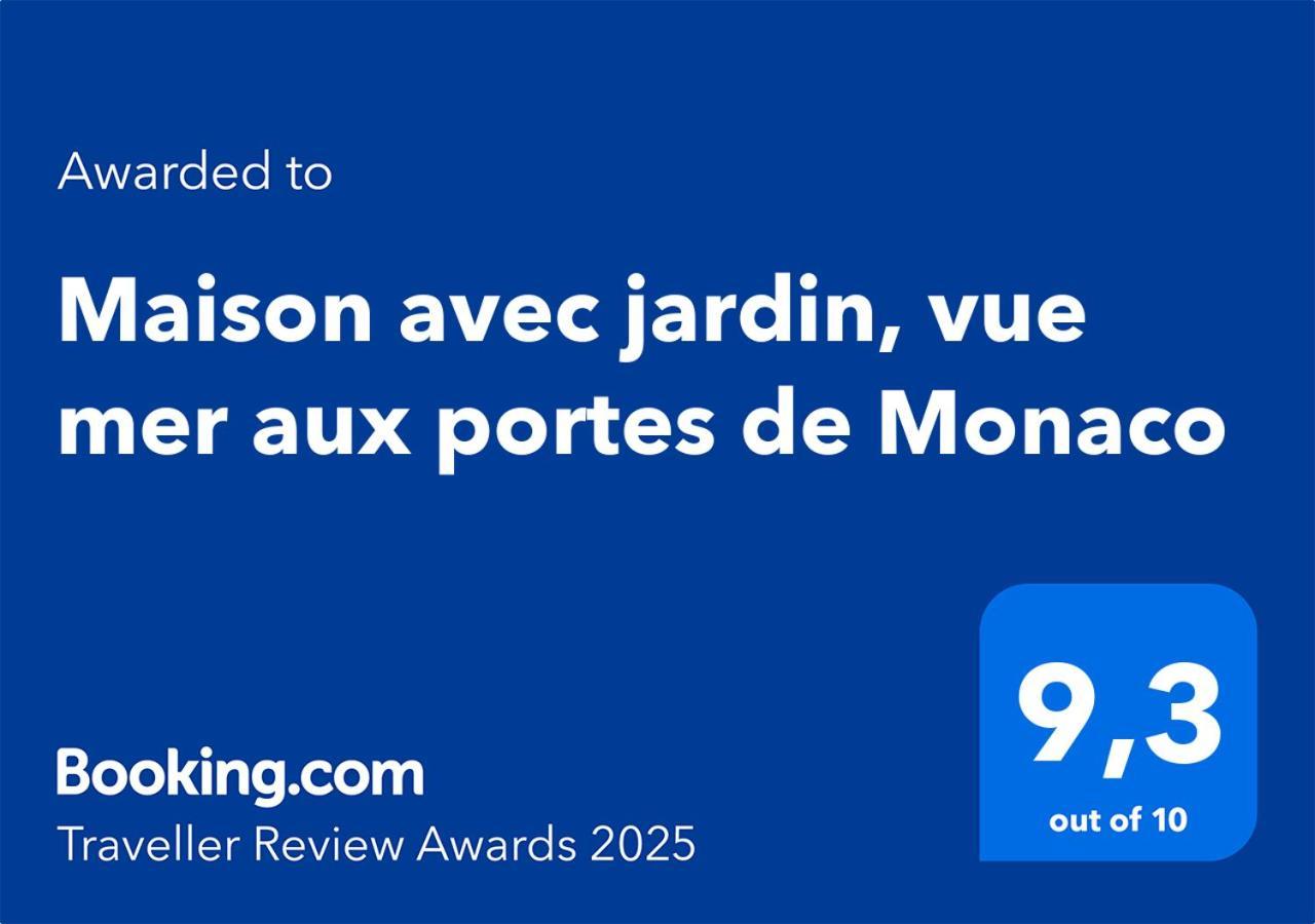 Maison Avec Jardin, Vue Mer Aux Portes De Monaco 博索莱伊 外观 照片